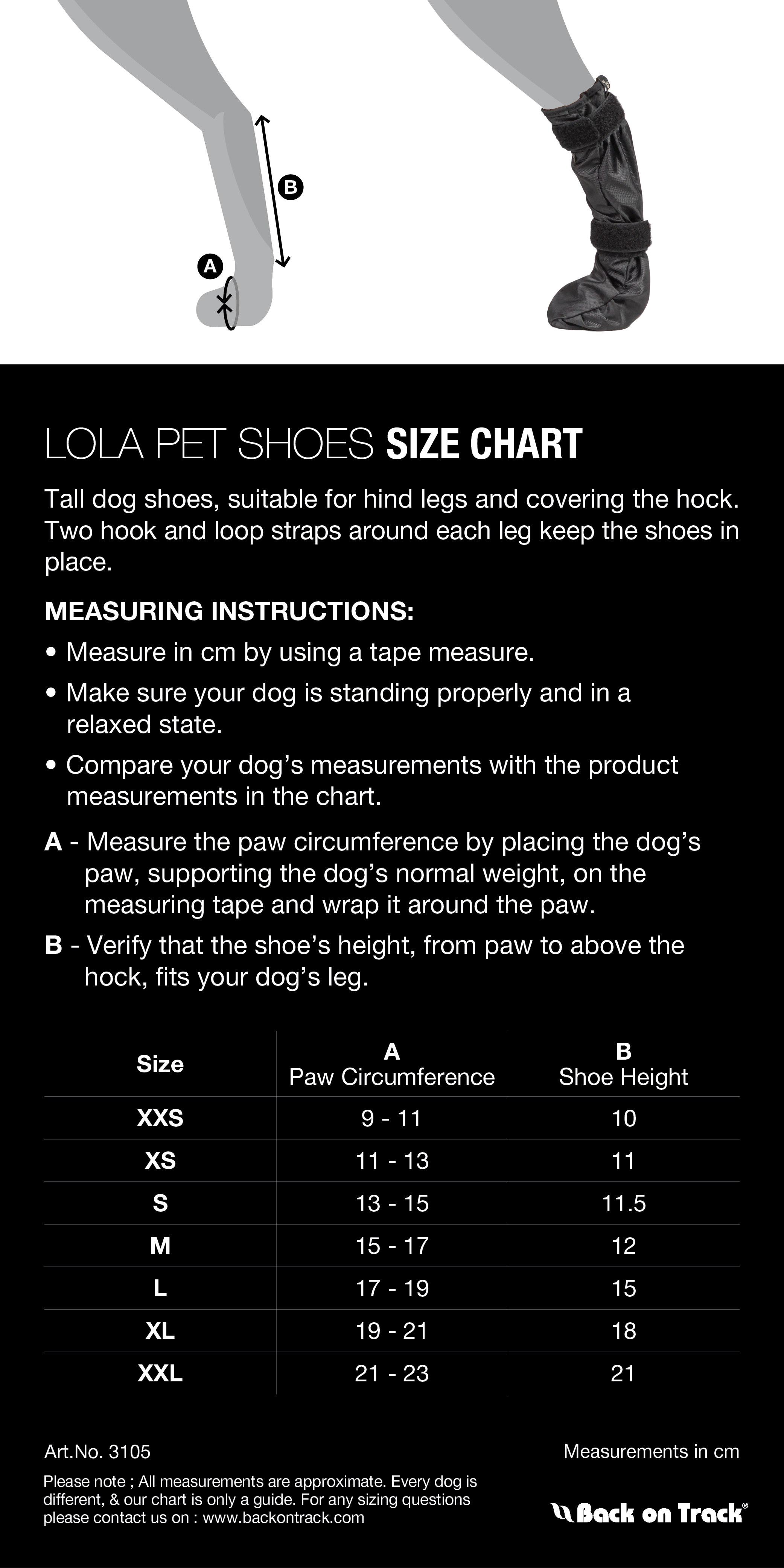 ENG SIZE CHART 3105 LOLA TALL